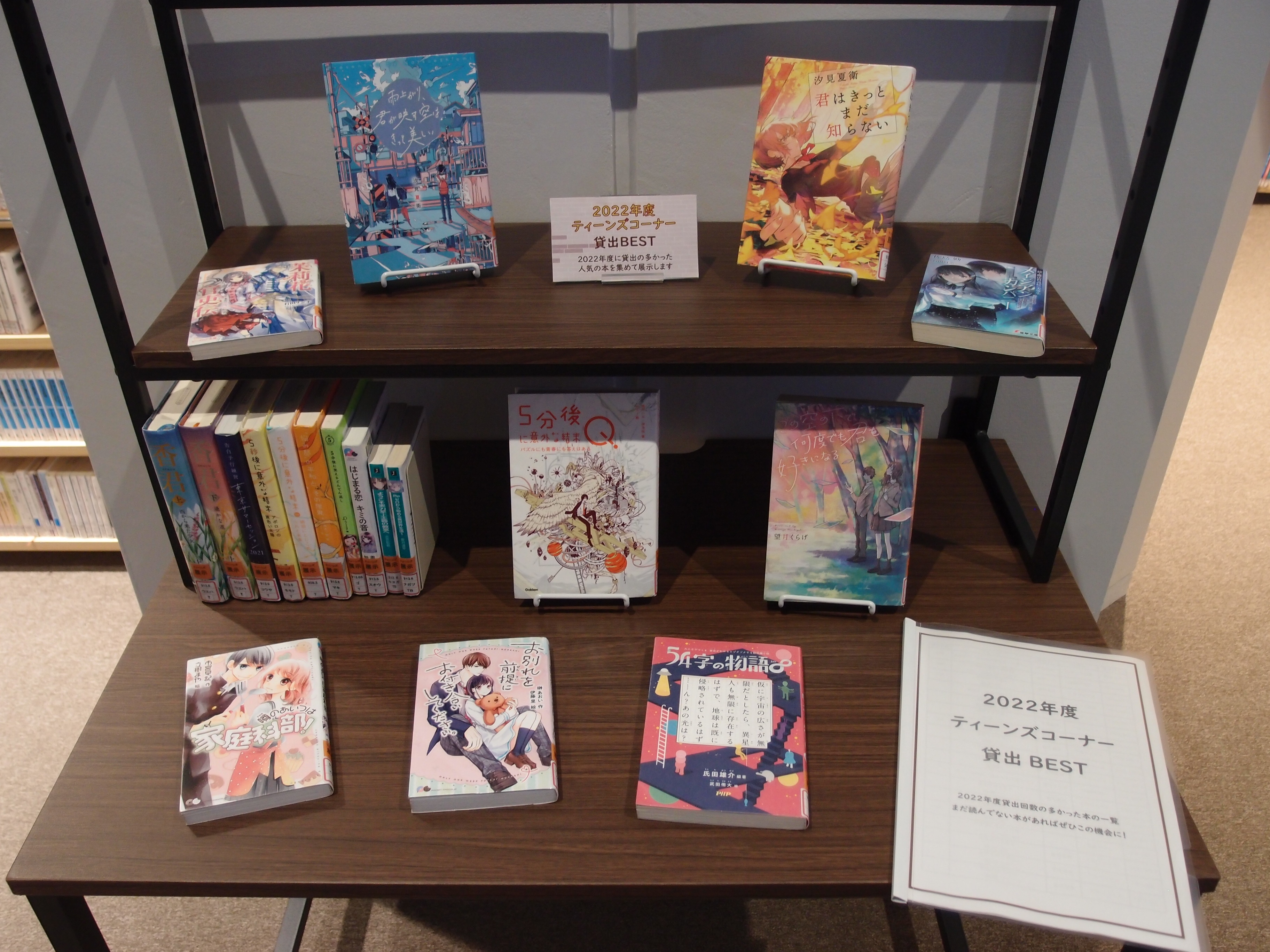 ティーンズ展示コーナーの写真