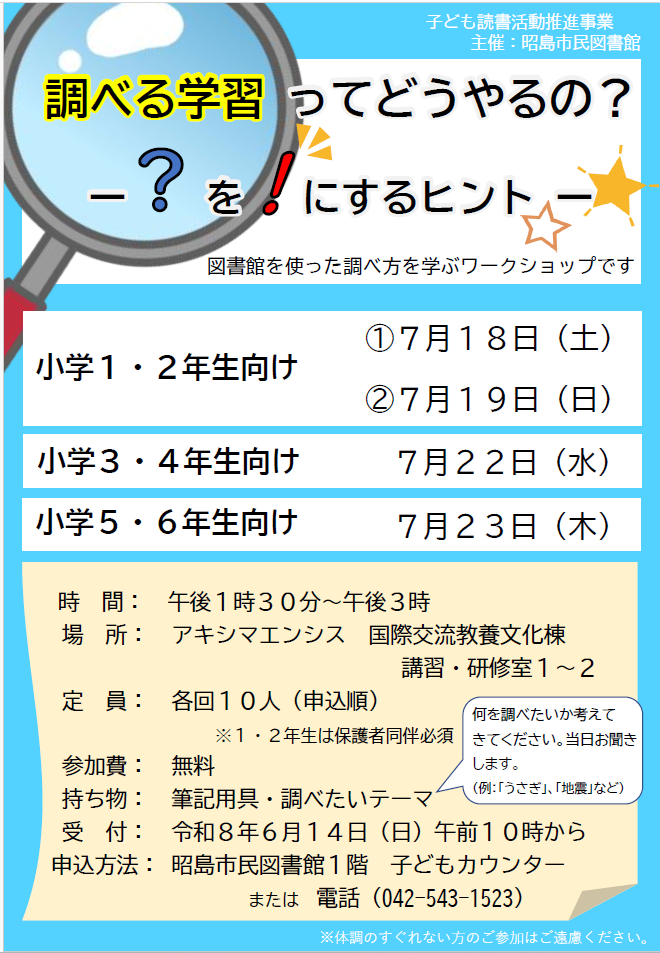 イベントの詳細が書かれたポスター